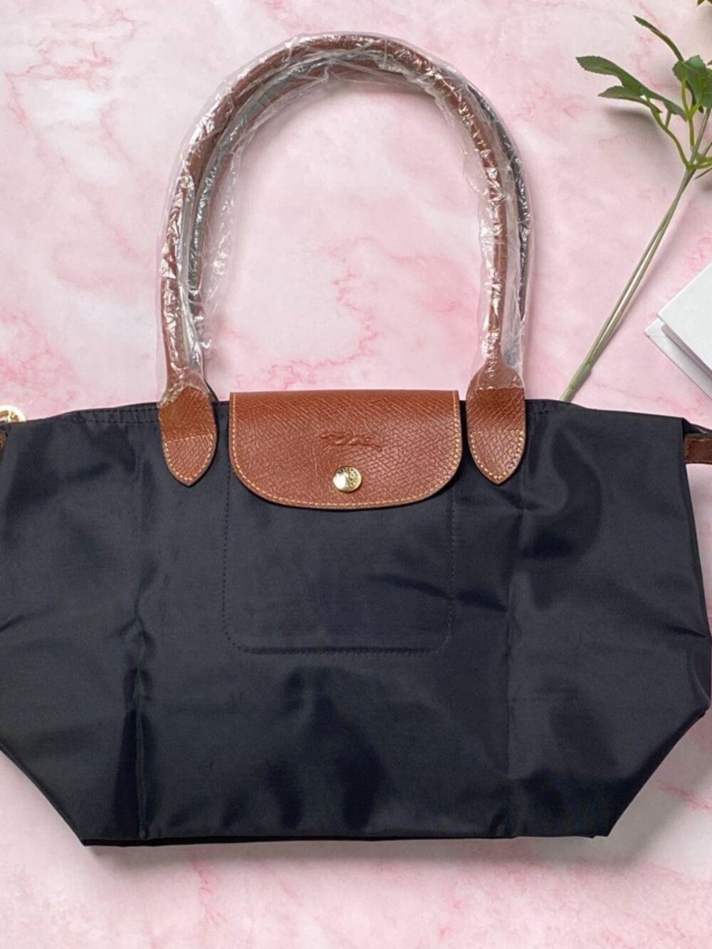 Black Longchamp Medium Tote Bag